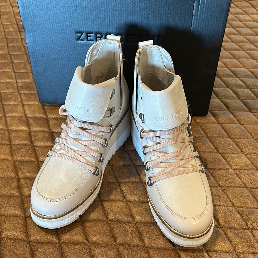 Cole Haan Beige High-Top Boots